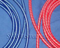 Quarter inch cable in 2 designer patterns.