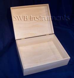 10x8x4 inch wood box, open view. Other sizes available.